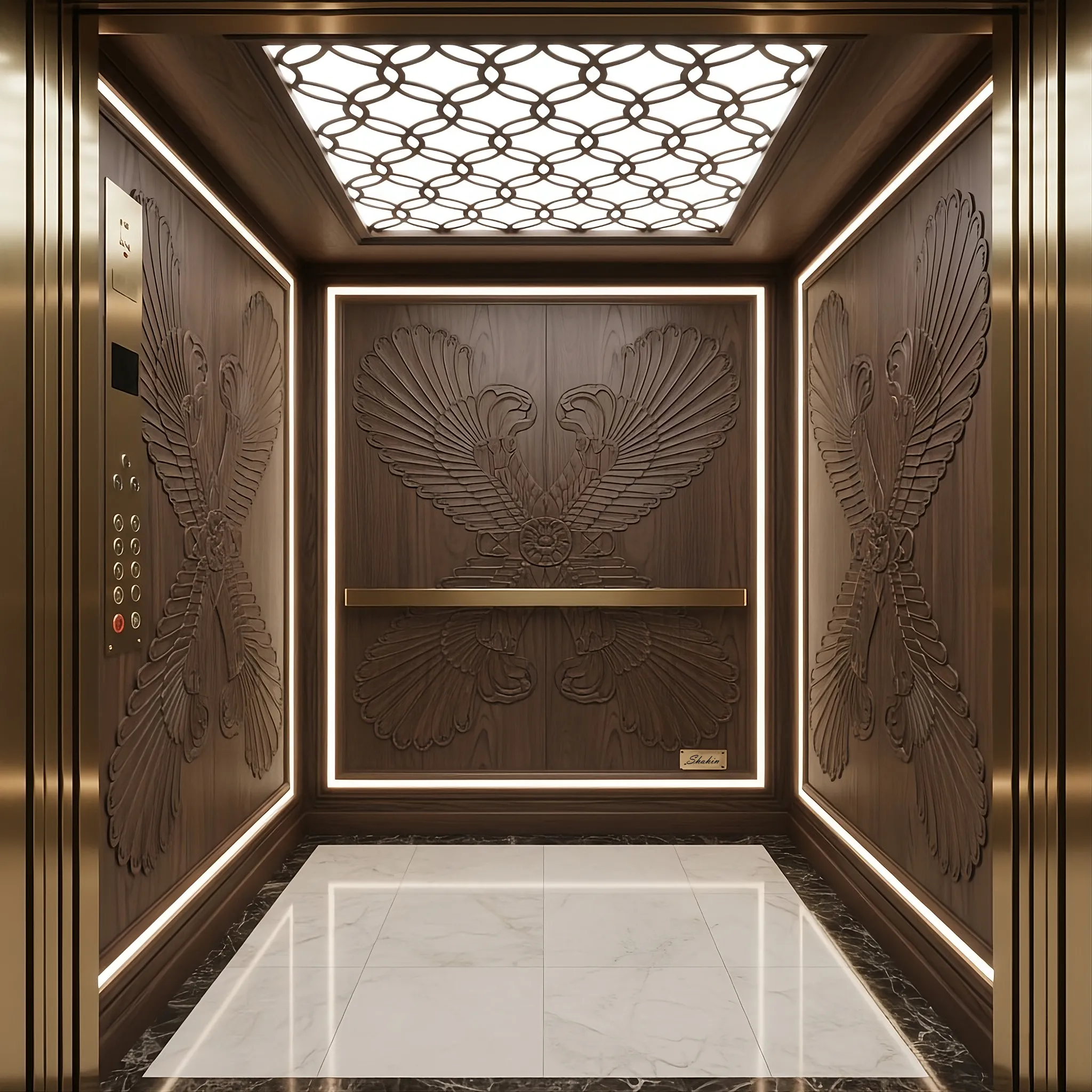 کابین آسانسور W-1407 _شاهین کابین