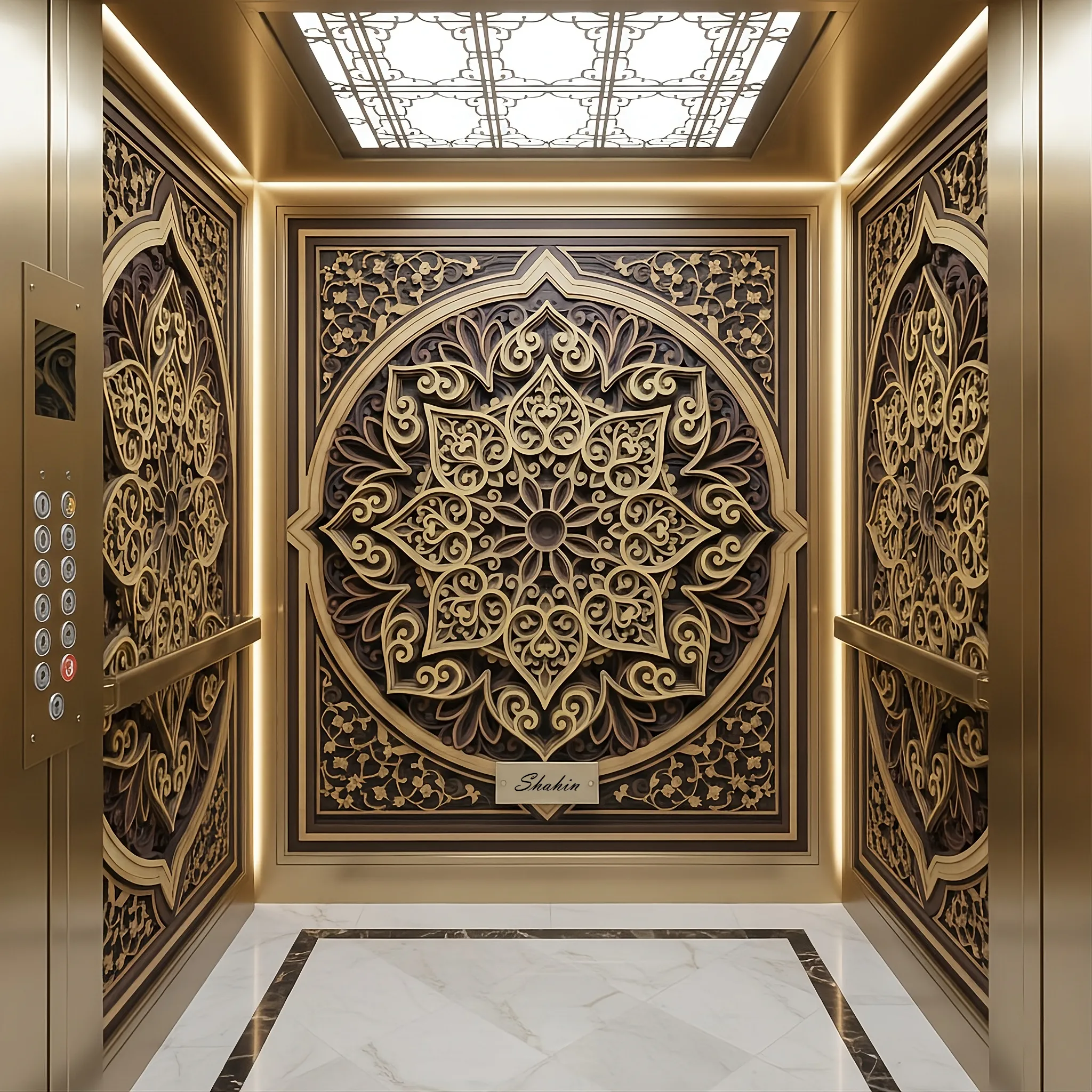 کابین آسانسور W-1406 _شاهین کابین