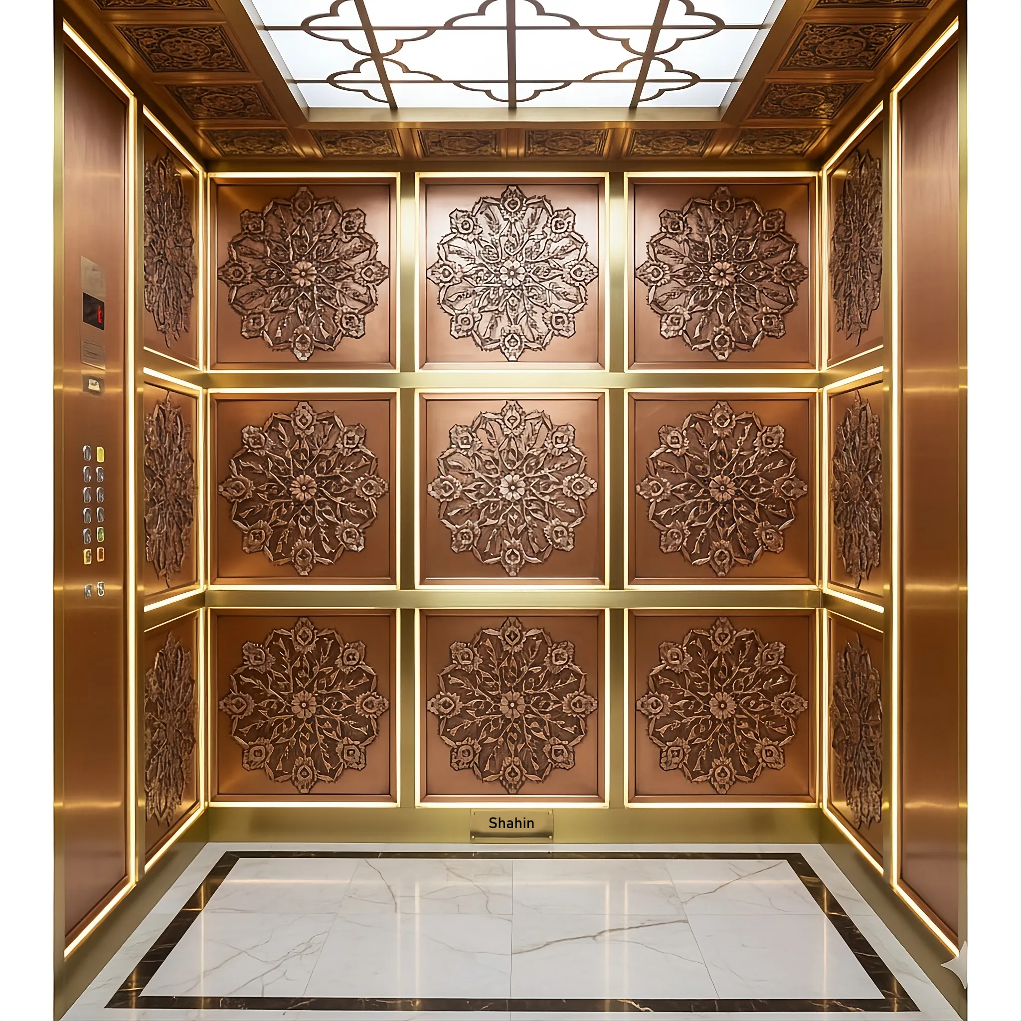 کابین آسانسور M-1402 _شاهین کابین