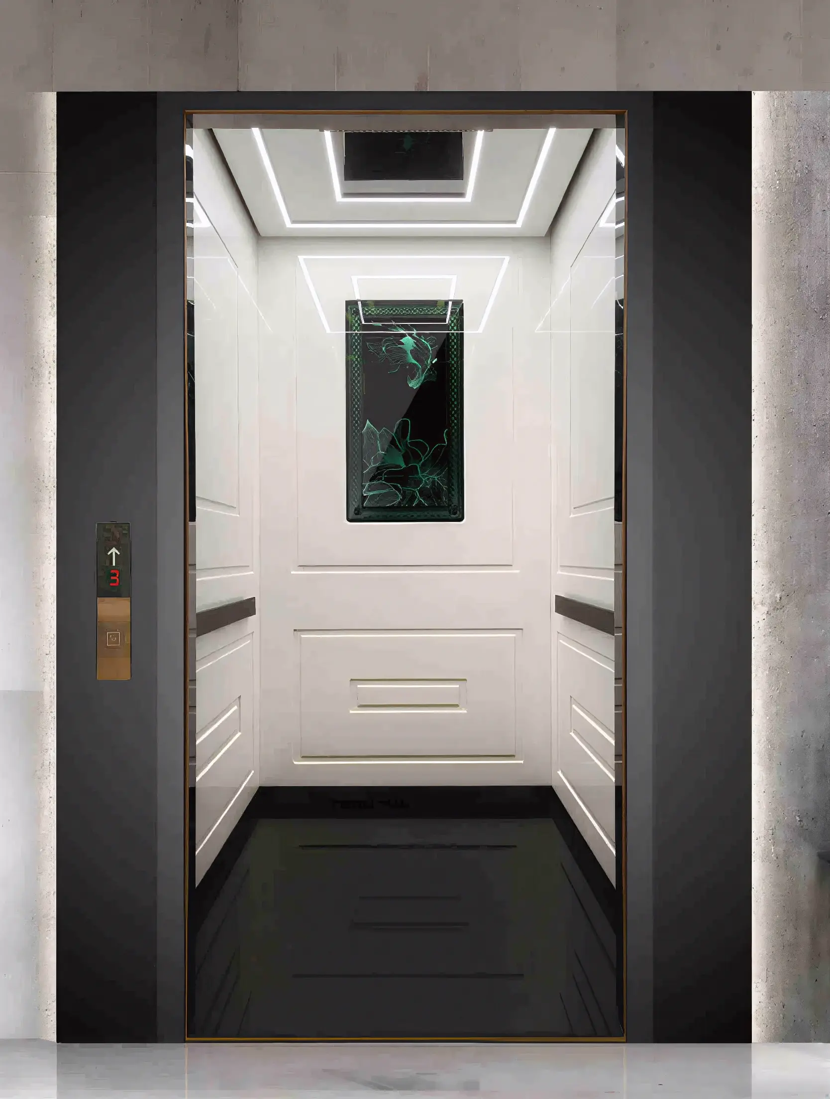 کابین آسانسور مدل الگا_شاهین کابین