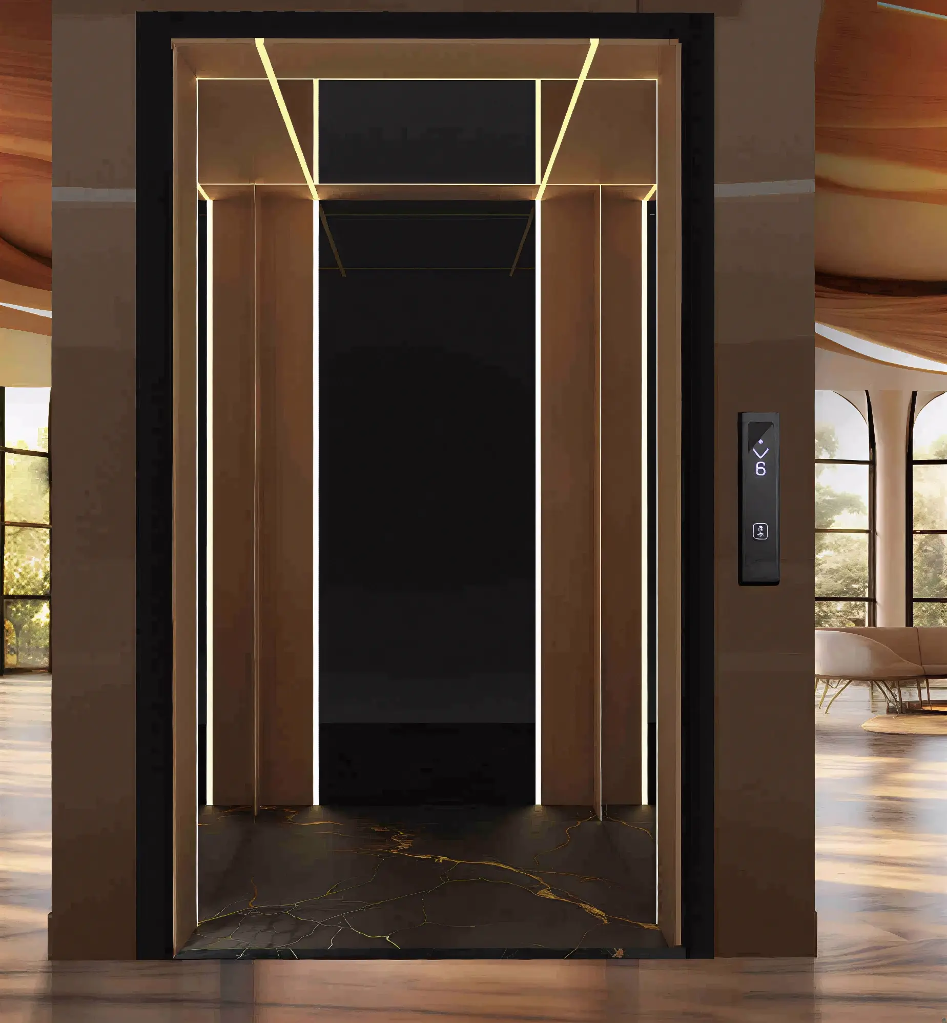 کابین مدل هارمونی _شاهین کابین کابین اسانسور