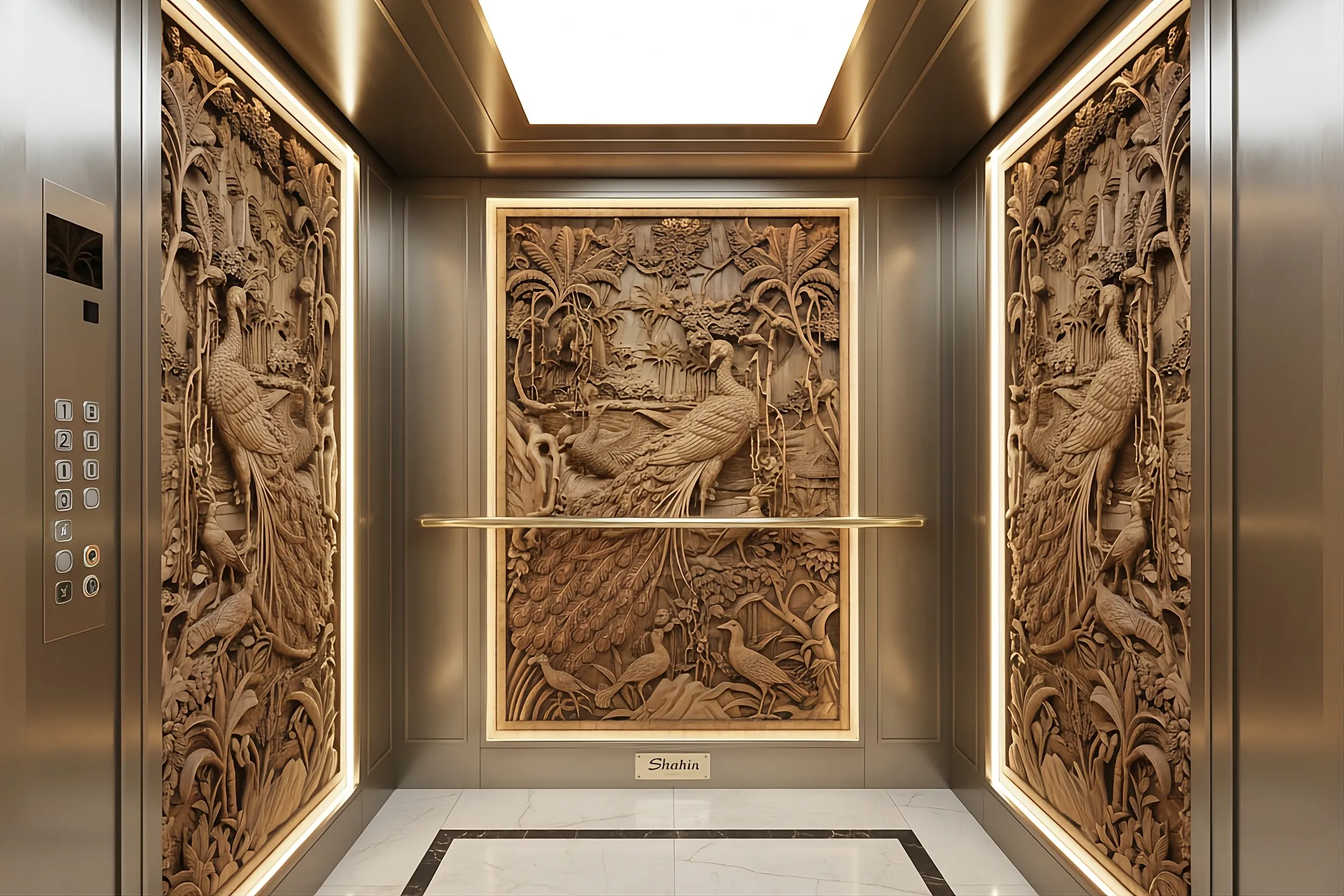 کابین آسانسور W-1404 _شاهین کابین
