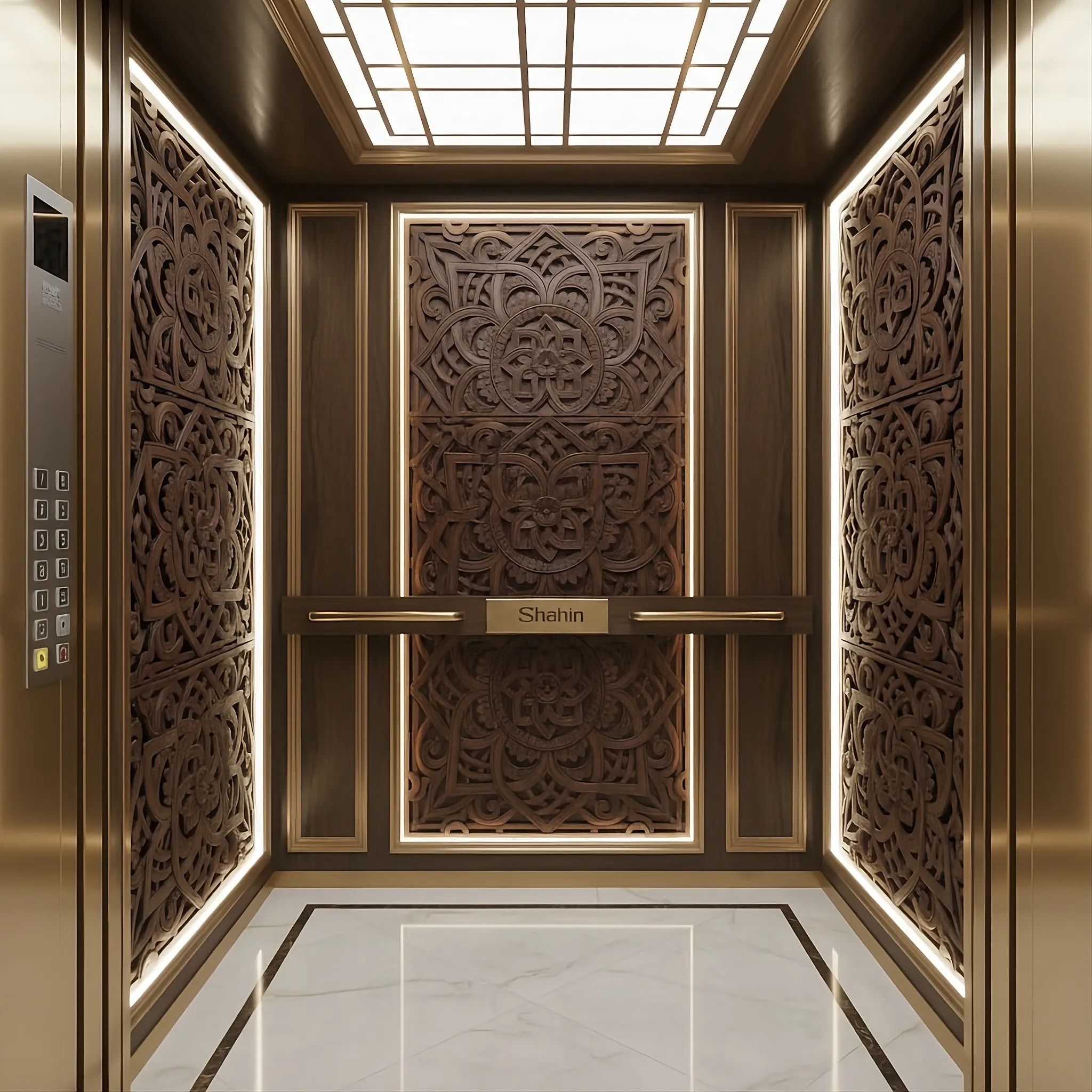 کابین آسانسور W-1401 _شاهین کابین