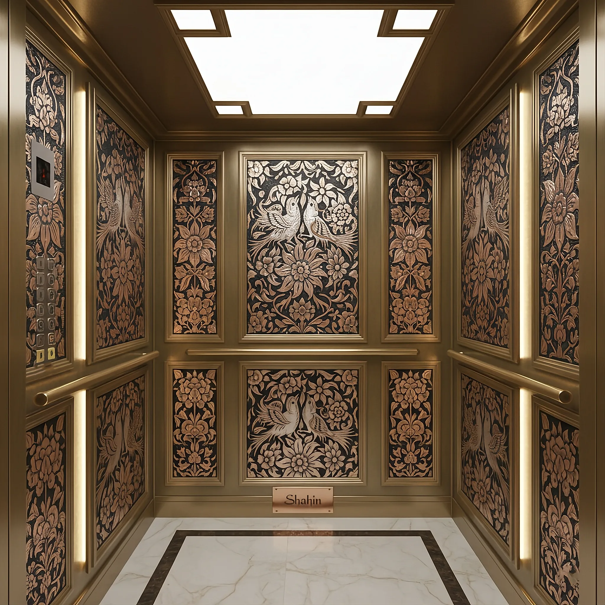 کابین آسانسور M-1401 _شاهین کابین